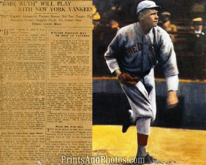 Red Sox Yankees RUTH CURSE PRINT 0767