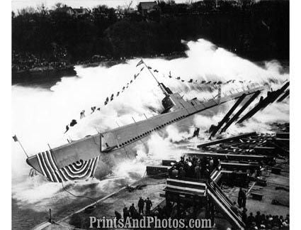 WWII  Navy Sub Launching 2042